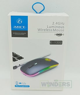 IMICE E-1300 WIRELESS BLUETOOTH ULTRA SLIM BACKLIT MOUSE
