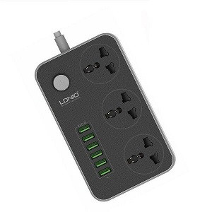 LDNIO 6 USB Ports And 3 Power Socket Extension